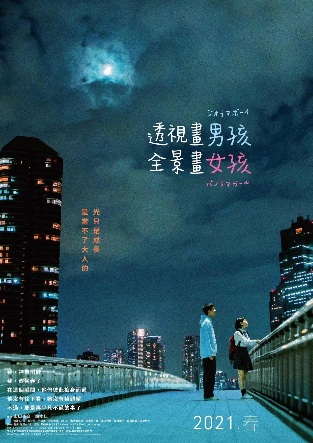 透视画男孩与全景画女孩