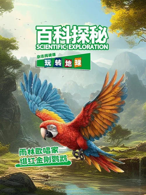雨林歌唱家绯红金刚鹦鹉