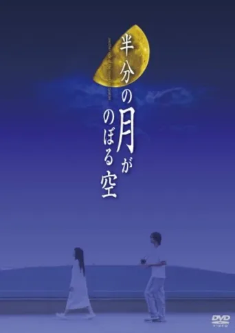 仰望半月的夜空